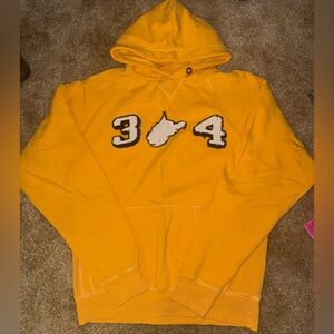 Yellow Hoodie with Graphic Design